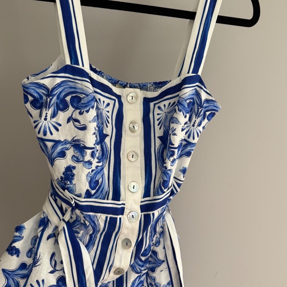 Farm Rio Blue and White Romper - Picture 7 of 8